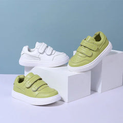 DIMI Spring/Autumn Children Shoes Boy Girl Microfiber Leather White School Shoes