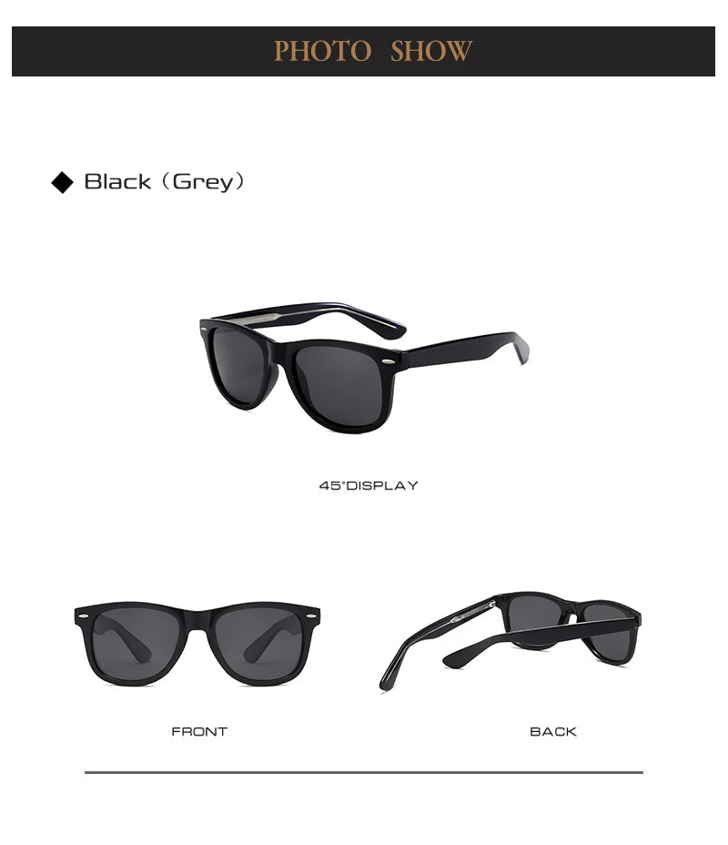 Fashion Vintage Square Sunglasses Men Women High-Quality Luxury Brand Designer Sun Glasses Driving Fishing UV400 Eyewear