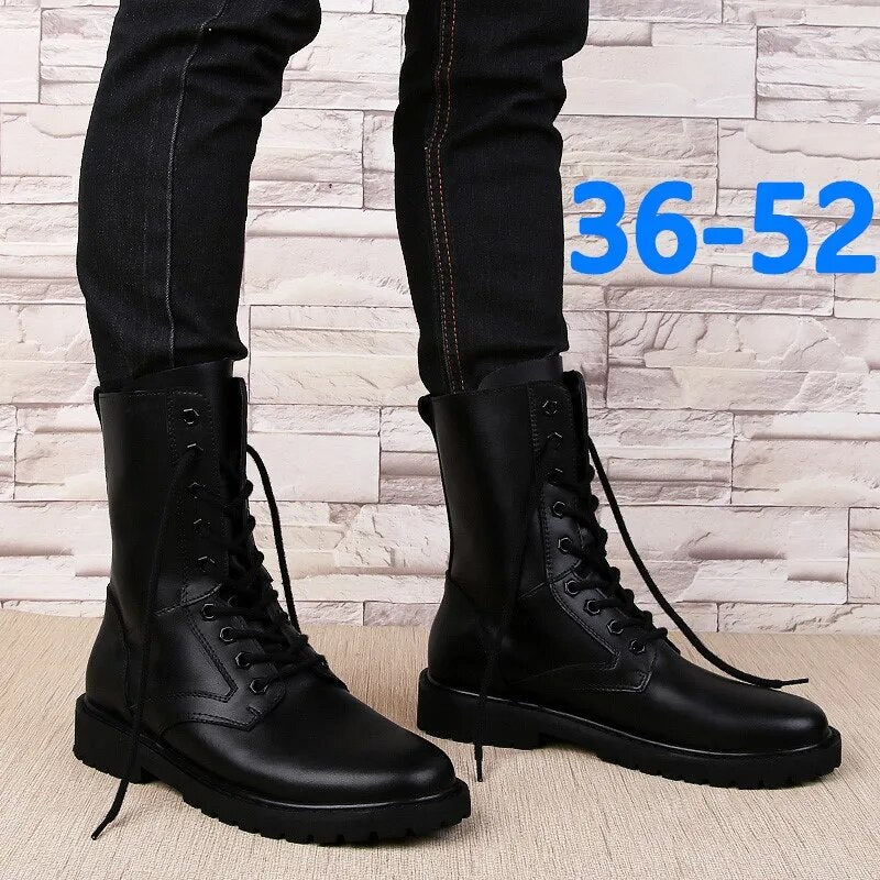 Men Boots Fashion Winter Shoes Genuine Leather Warm Snow Shoes for Man