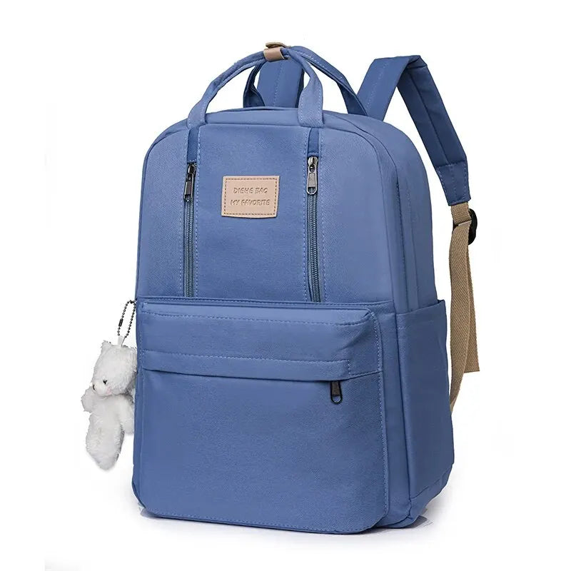 DIEHE Solid Color Women Backpack High Quality Youth Waterproof Backpacks for Teenage Girls Female School Shoulder Bag Bagpack