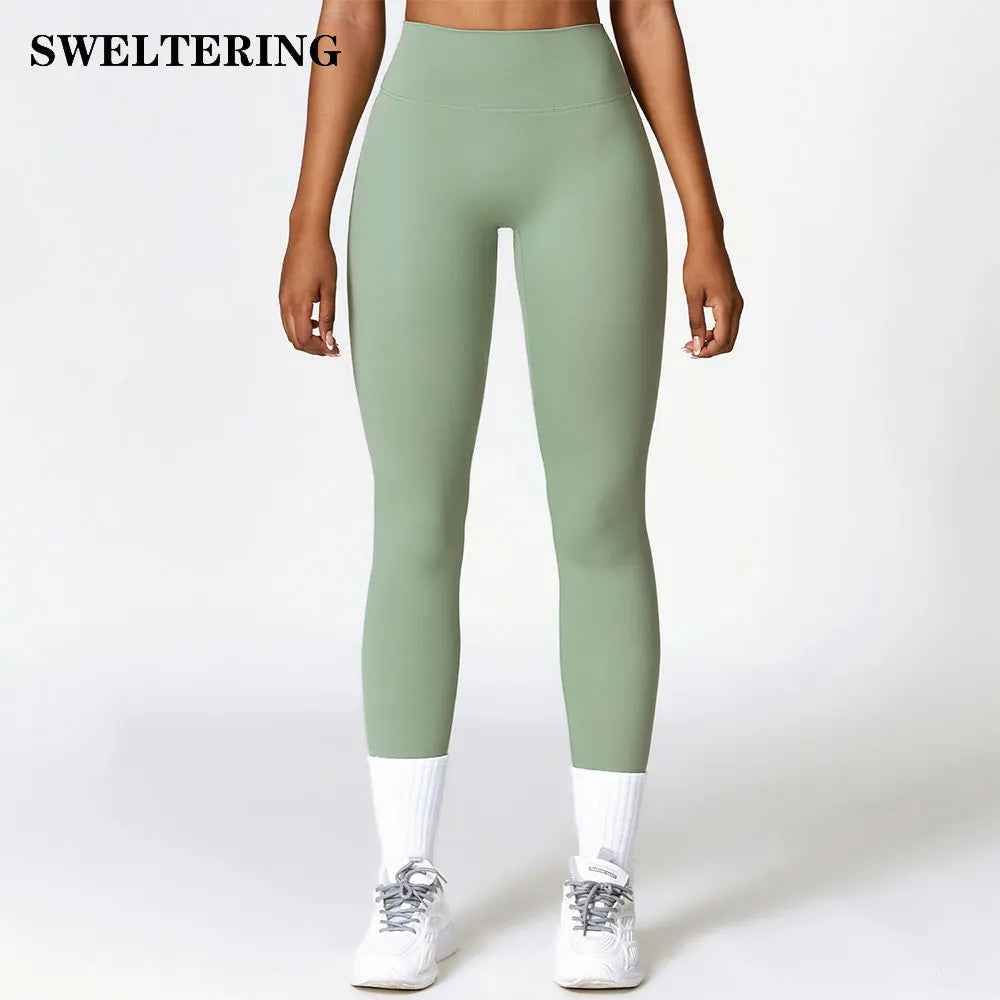 Women Sport Seamless Leggings High Waist Elastic Solid Yoga Leggings Gym Workout