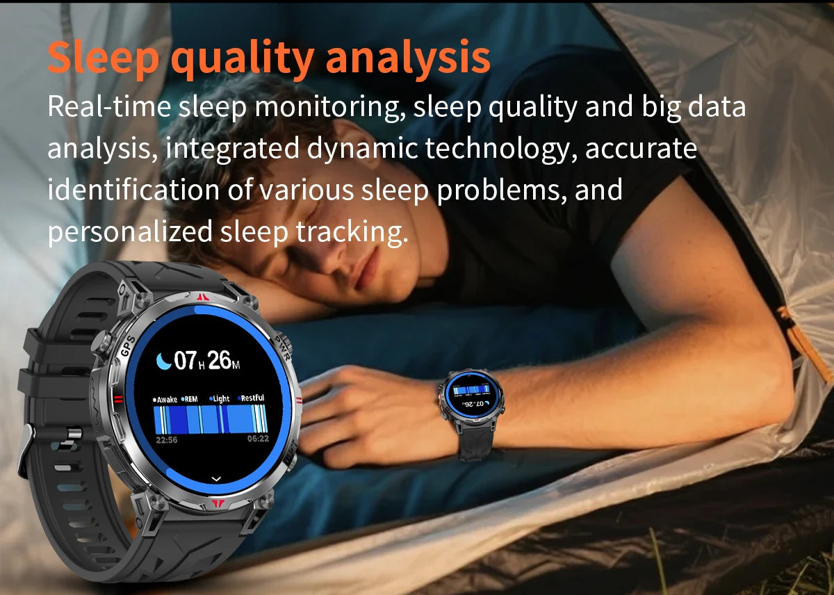 2025New Military GPS Sport Smartwatch Men 650mAh AMOLED Screen Compass Altimeter 10ATM Waterproof Heart Rate Wireless Call Clock