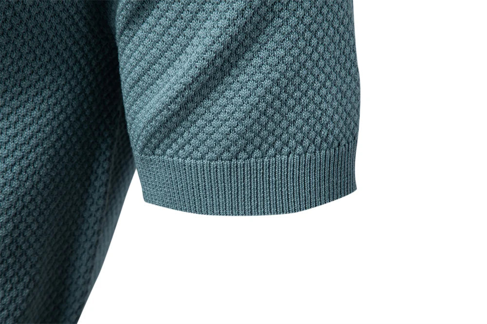 2025 New Summer Premium Solid Color Men's Golf Polo Shirt for Collared Breathable Fabric Social Casual Top Male Polo Shirts