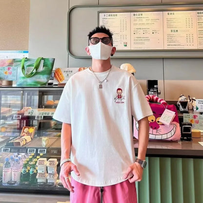 【M-8XL】Men's Oversized Tee Casual Loose Japanese anime slam dunk Printed T-shirt Suitable Men Women