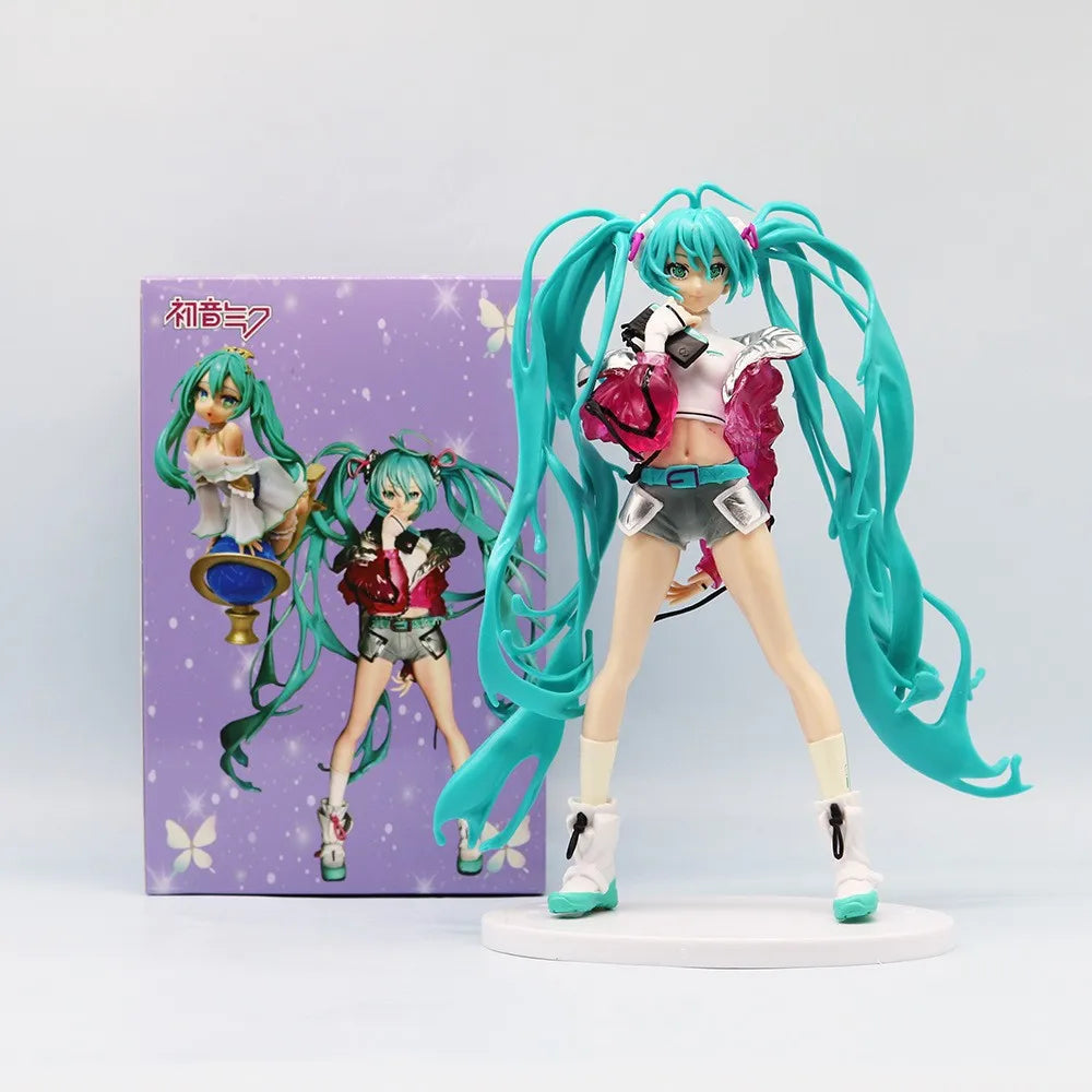 Student Girl Hatsune Miku  Action Figures Fashion Figure Model Miku Room Decorations PVC Collection Model Doll Toy