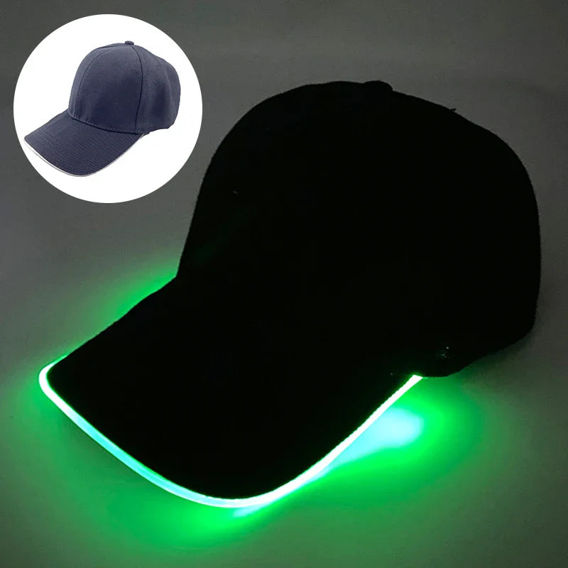 Wholesale Baseball Caps Night Glow Light Cap Boys Girls Fashion Headwear Costumes Accessory Caps Hats