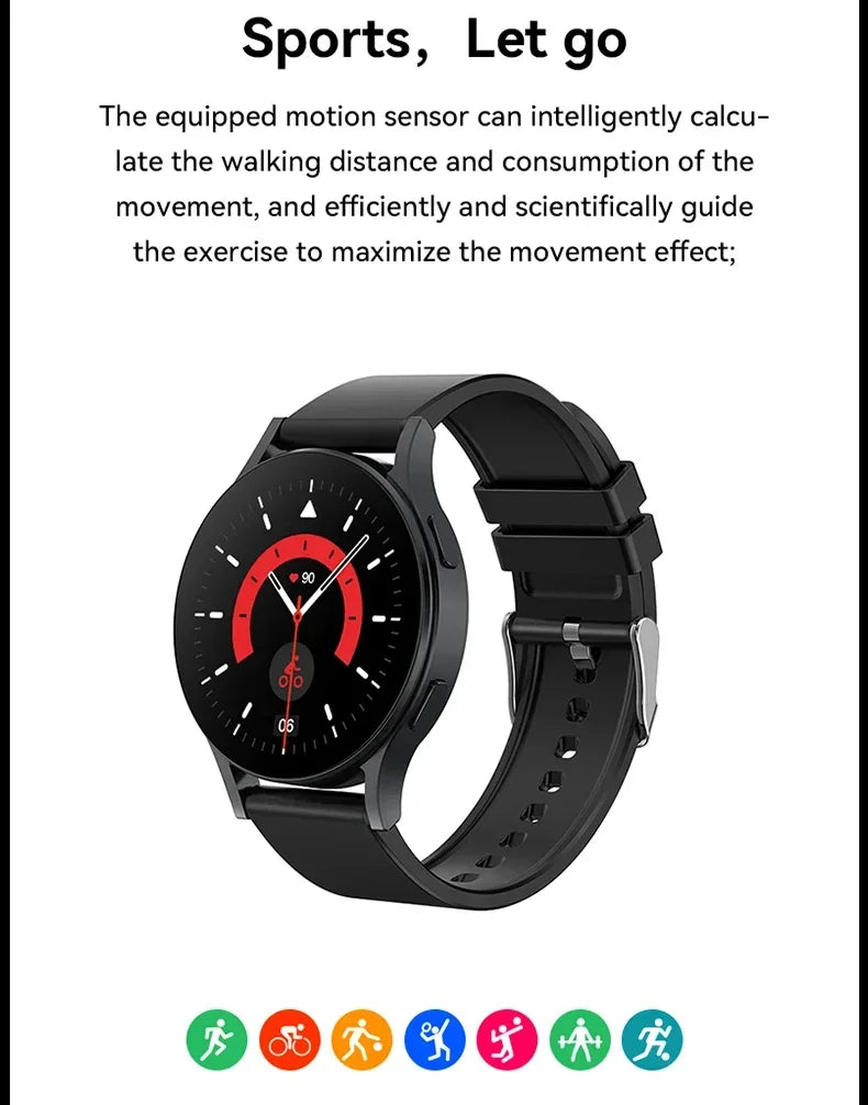 2025 New Smart Watch Women 1.28" Color Screen Bluetooth Call Heart Rate Health Monitoring for Samsung Watches 6 Pro Update