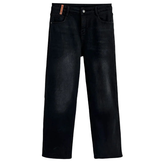 Autumn And Winter 100KG Fleece-lined Denim Full Length Pants Plus Size Women's