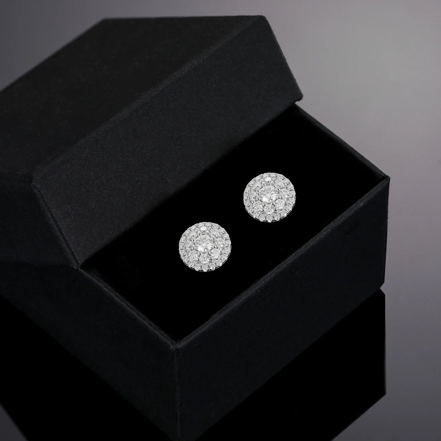 D Color Moissanite Stud Earrings For Women Top Quality 100% 925 Sterling Silver Sparkling Wedding Jewelry Shining Ear Accessory