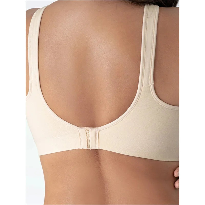 Women Daily Comfort Wireless Shaper Bra Bright Silk Decoration Lingerie