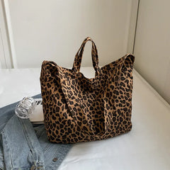 Women's Bag Leopard Print Canvas Fashionable Crossbody Bag