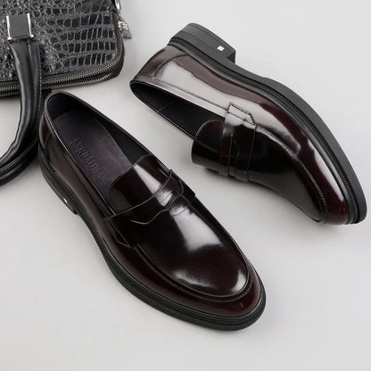 Italian Luxury Genuine Leather Men's Formal Shoes Handmade Quality Designer Comfortable 2024 Wedding Social Business Loafers Man