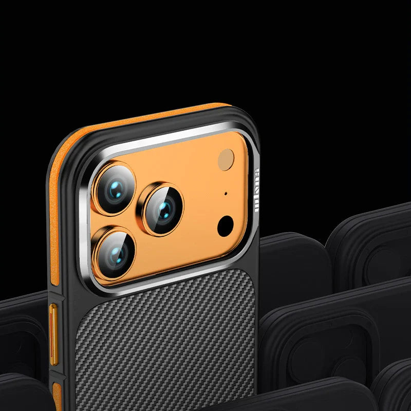 Conelz For 600D Kevlar Series Iphone pro 17 Pro Case with Magnetic Metal Camera Ring Wrapped Edge for iPhone 17 pro max Case