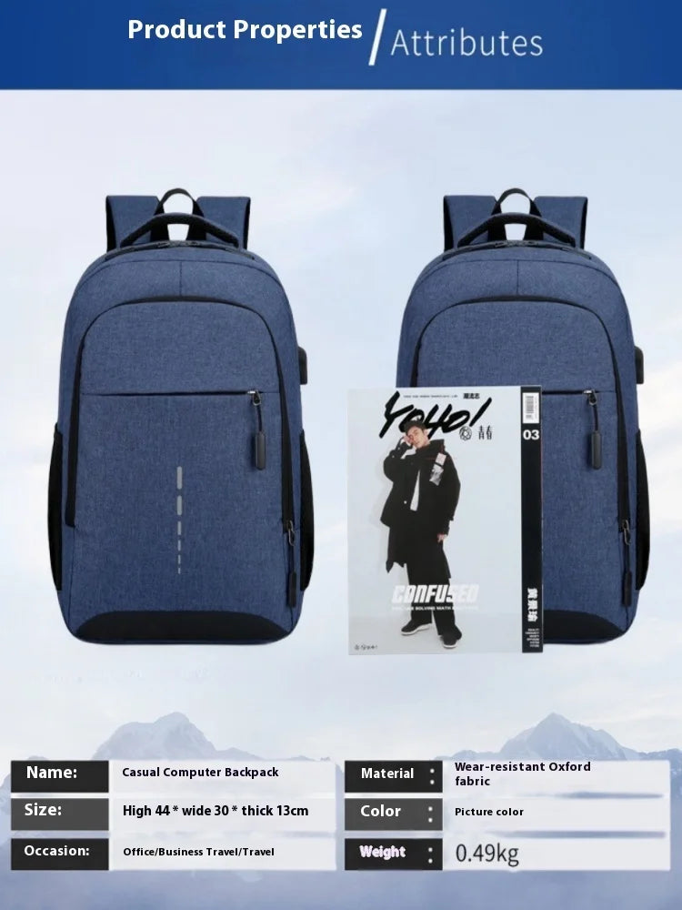 Nylon Backpack Simple And Fashionable Casual Backpack Business Commuting Computer Bag Large Capacity Backpack