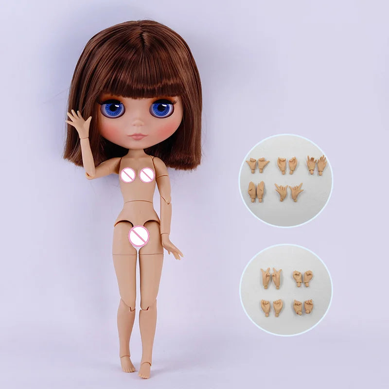 ICY DBS Blyth Doll Tan Skin Matte Face With Eyebrows Special Price 1/6 BJD JOINT body Neo Christmas Gift Anime