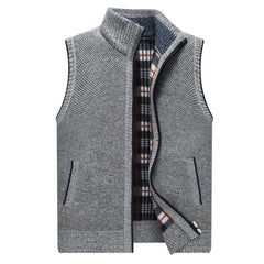 Men's Coat Fashion Warm OuterWear Vest Casual Sleeveless Jacket