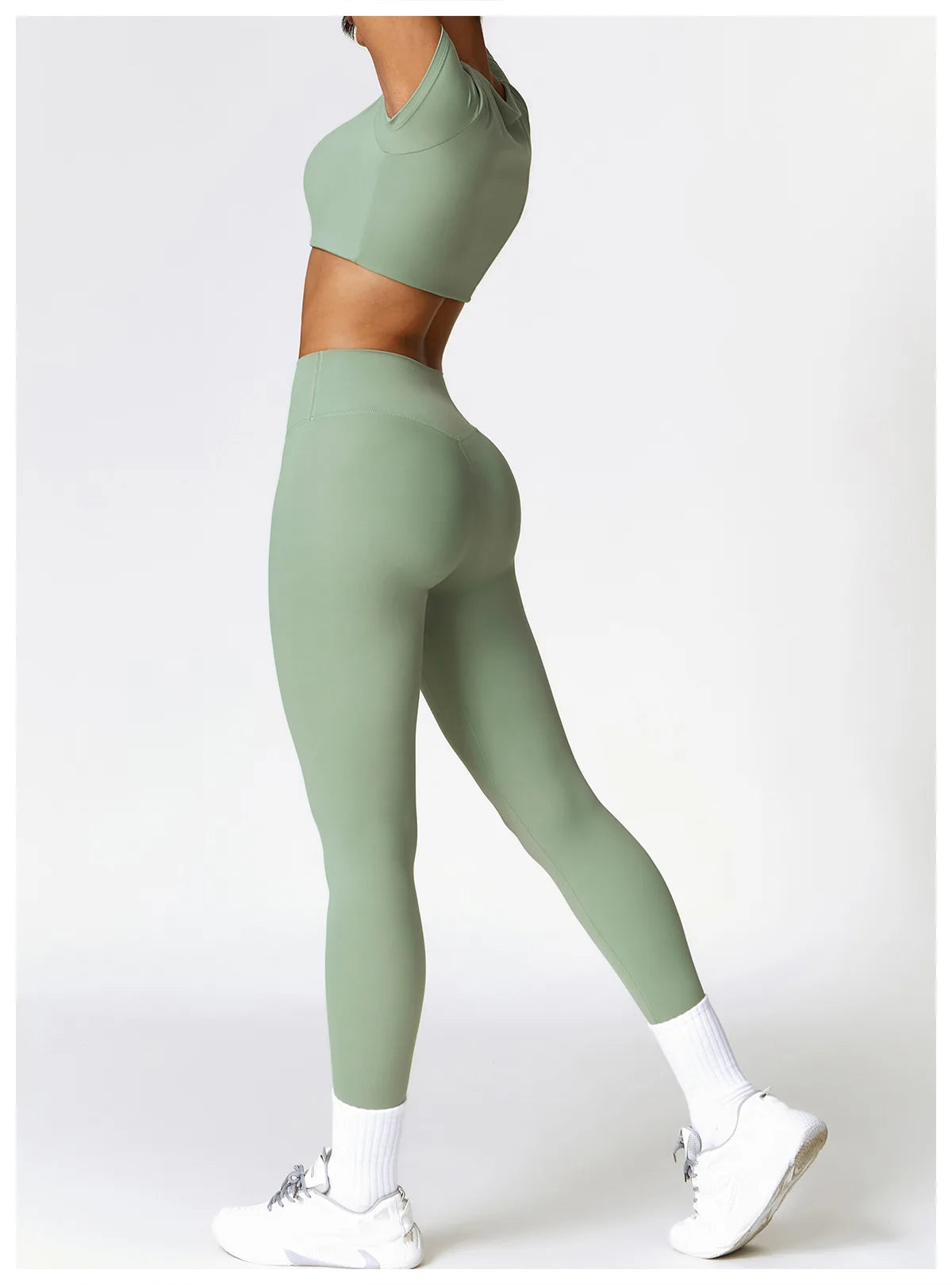 Women Sport Seamless Leggings High Waist Elastic Solid Yoga Leggings Gym Workout