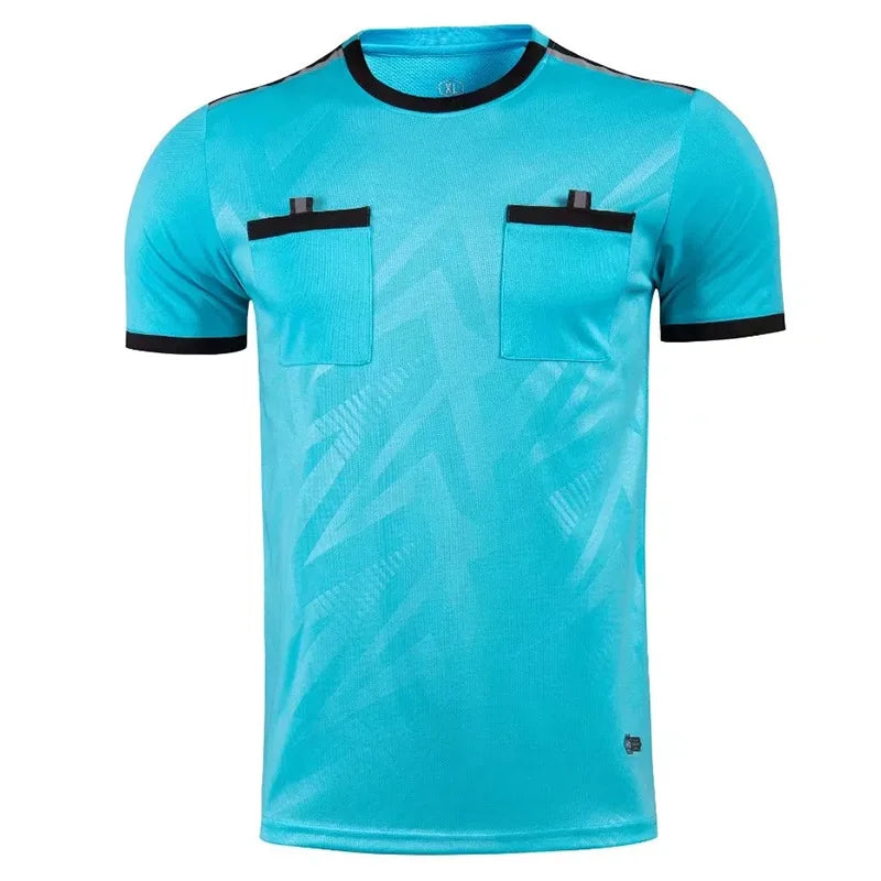 Football Kits 2025 Men Referee Uniforms Soccer Football Jerseys Shirts Pockets Judge Short Sleeve Team Shirt Sportswear Clothes