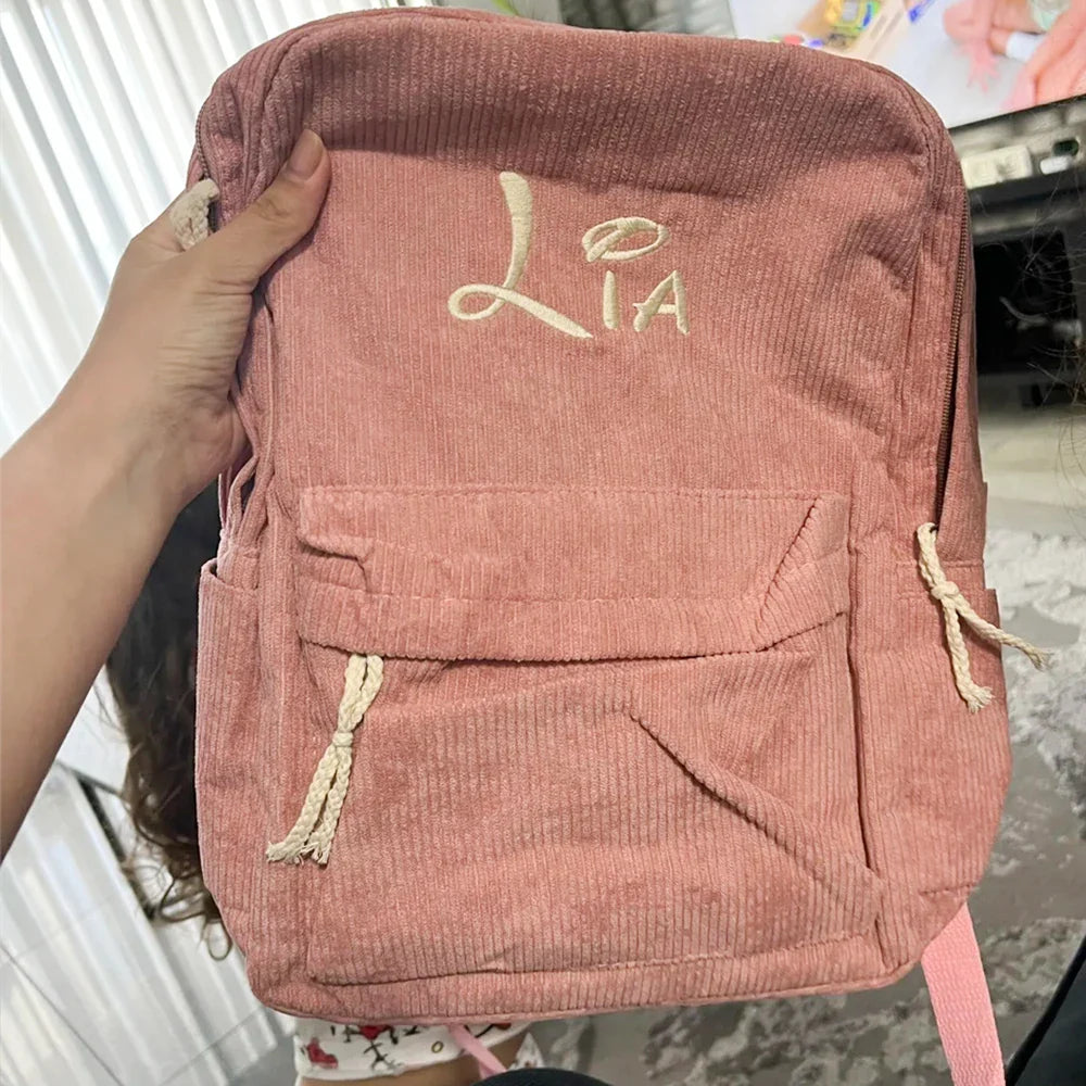 Personalized Children's Schoolbag Baby Stroller Bag Customized Kindergarten Snack Backpacks with Name Solid Color Backpacks