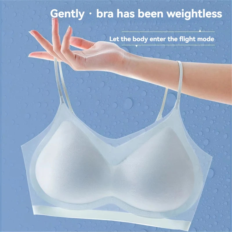 Bra Women's Bustier Underwear Seamless Back Halter Vest Wrap Bra Small Chest