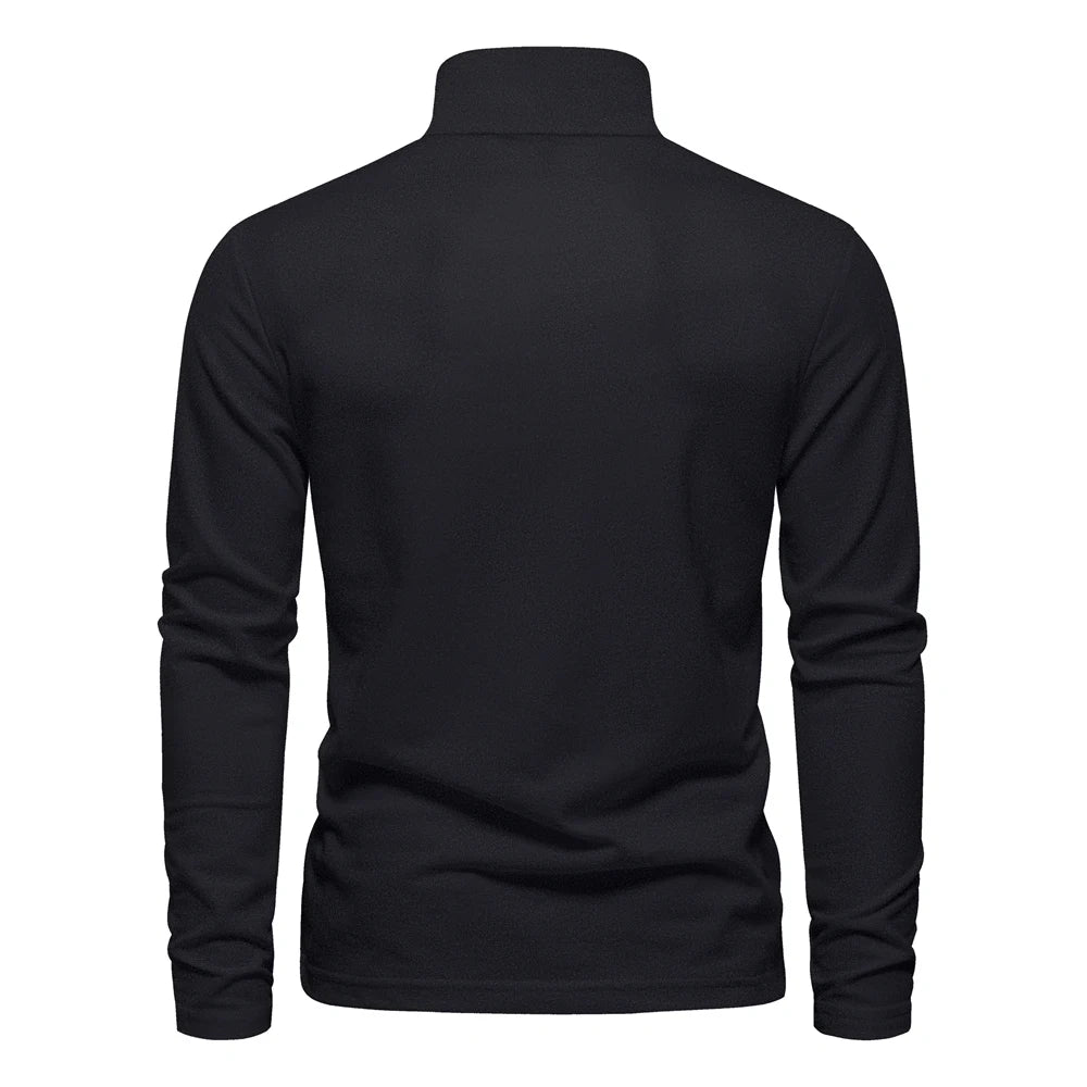 AIOPESON 2023 New Men's Deer Embroidery Polo Shirts Solid Color Long Sleeve Social Business Male
