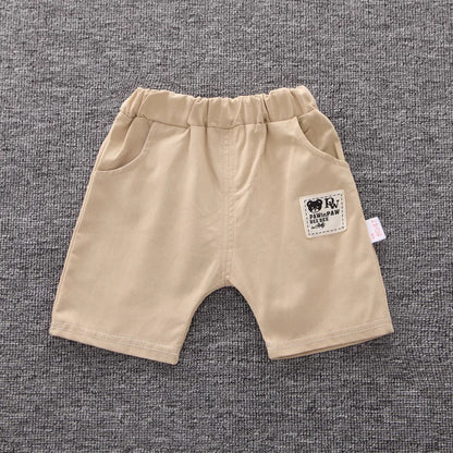 Summer Baby Boy Clothing Sets Fashion Bear Embroidery Short Sleeve T-shirt+Shorts Children 2Pcs Suit 1-5Y Girl Kids Sports Set