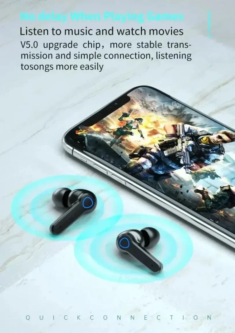 M19 TWS Wireless Bluetooth Headset Noise Cancelling Gaming Earbuds with Mic Wireless Headphones Bluetooth Earphones for Phones