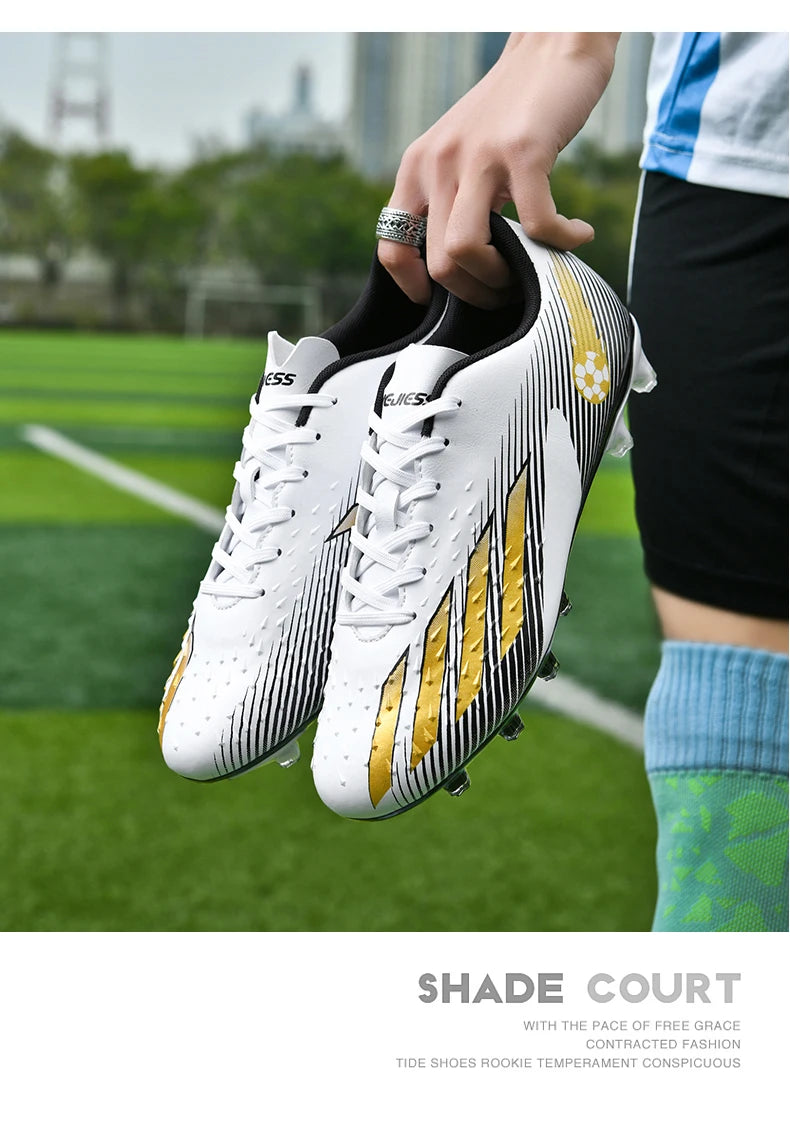 Soccer Shoes Sport Outdoor Men Breathable Cleats FG Football Boots