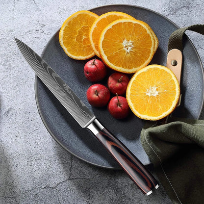Professional Kitchen Knife Set 1-9PCS, Sharp Chef Knife Santoku Knife Fruit knife