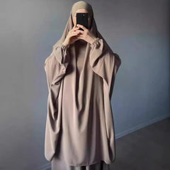 Hooded Muslim Women Hijab Dress Full Cover Prayer Garment Jilbab Abaya Long Khimar