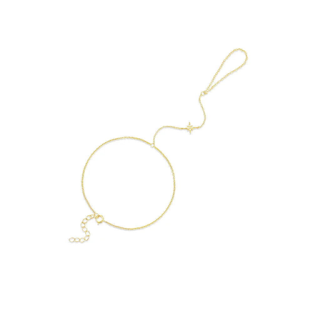 CANNER Minimalism Octagonal Star Finger Bracelet For Women 925 Sterling Silver Ins Flower Multi-layer Bracelet Fine Jewelry