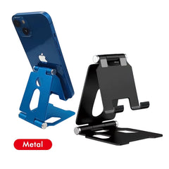 Desktop Metal Mobile Phone Holder Stand, Cradle, Dock, Foldable Phone Holder