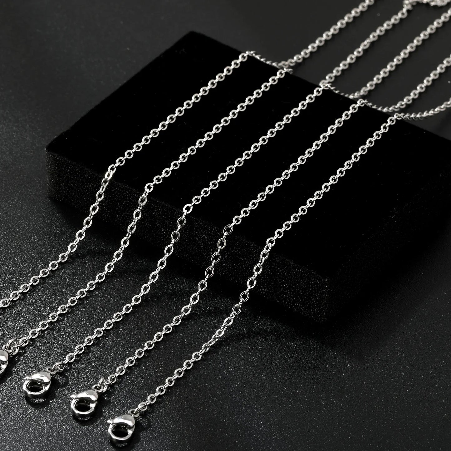 LUXUKISSKIDS Stainless Steel Chains Necklace Woman 10pcs/lot Bulk Wholesale DIY Rolo 2mm Chain No Fade Choker For Jewelry Making