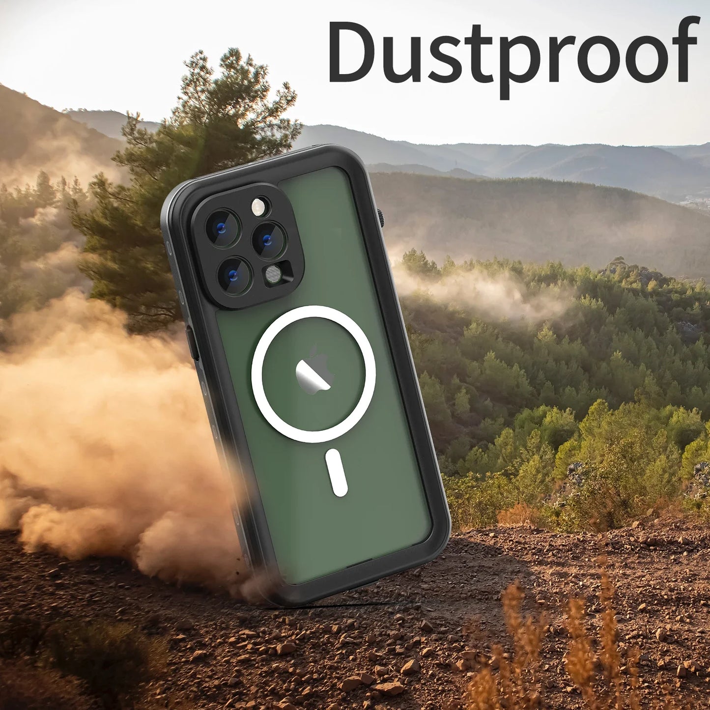 Magnetic shockproof dustproof IP68 professional waterproof phone case for iphone 16 pro max/15/14/13