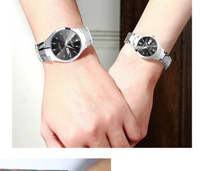 2024 FNGEEN 5808 Relogio Feminino Couple Watch Men Quartz watch for Lovers Luxury Womens wristwatch Stainless Steel Waterproof