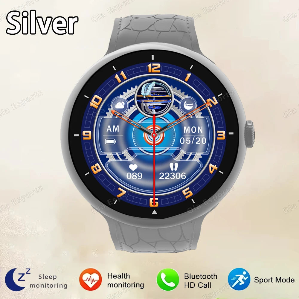 New Smart Watch Women AMOLED Screen Bluetooth Call NFC GPS Tracker Compass Sport Watches Fitness Clock Men Smartwatch Waterproof