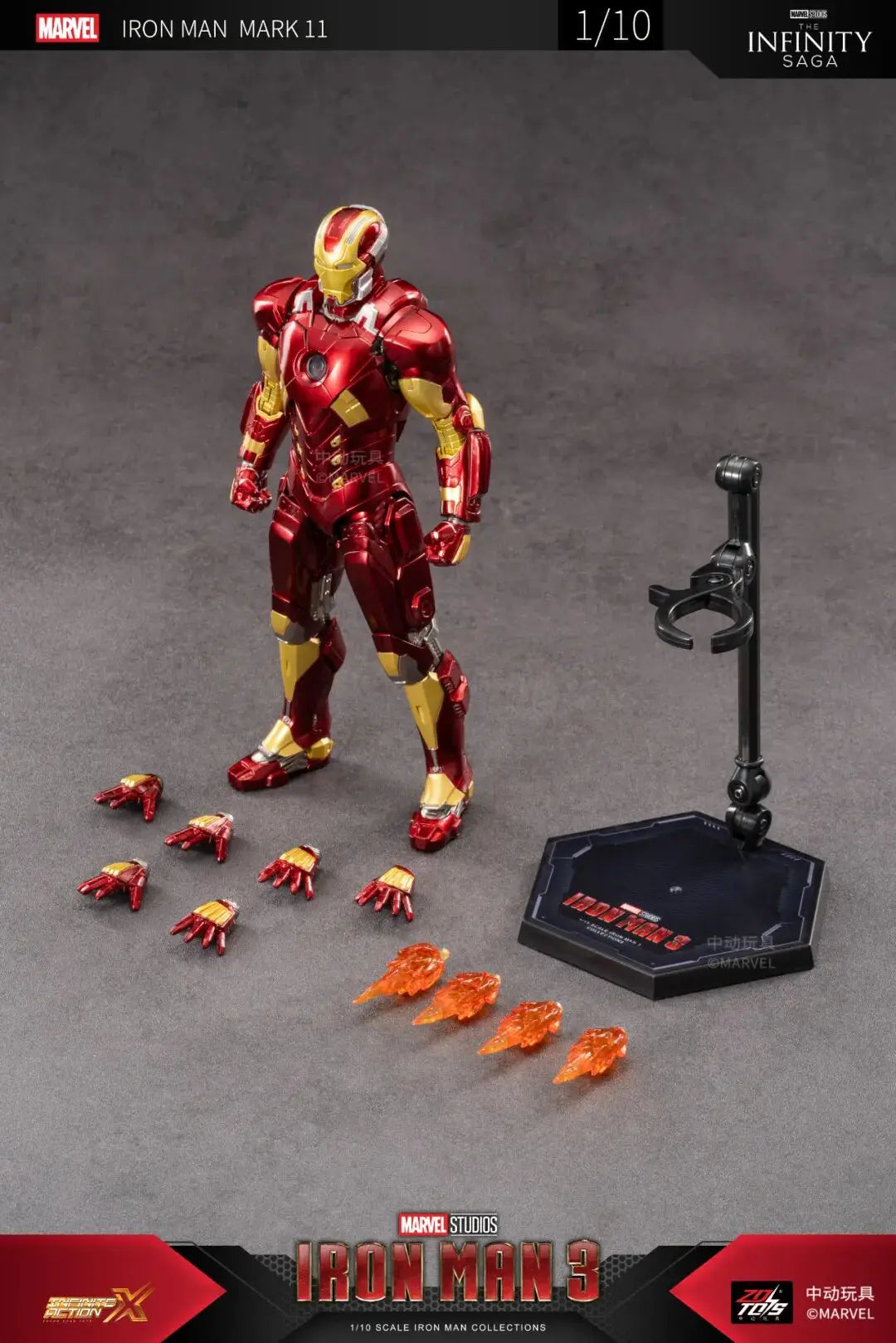 Original ZD Toys Iron Man Tony Stark MK9 MK14 MK12 MK27 MK15 MK35 MK22 MK40 Hammerhead Action Figure Anime Collect Model Gifts