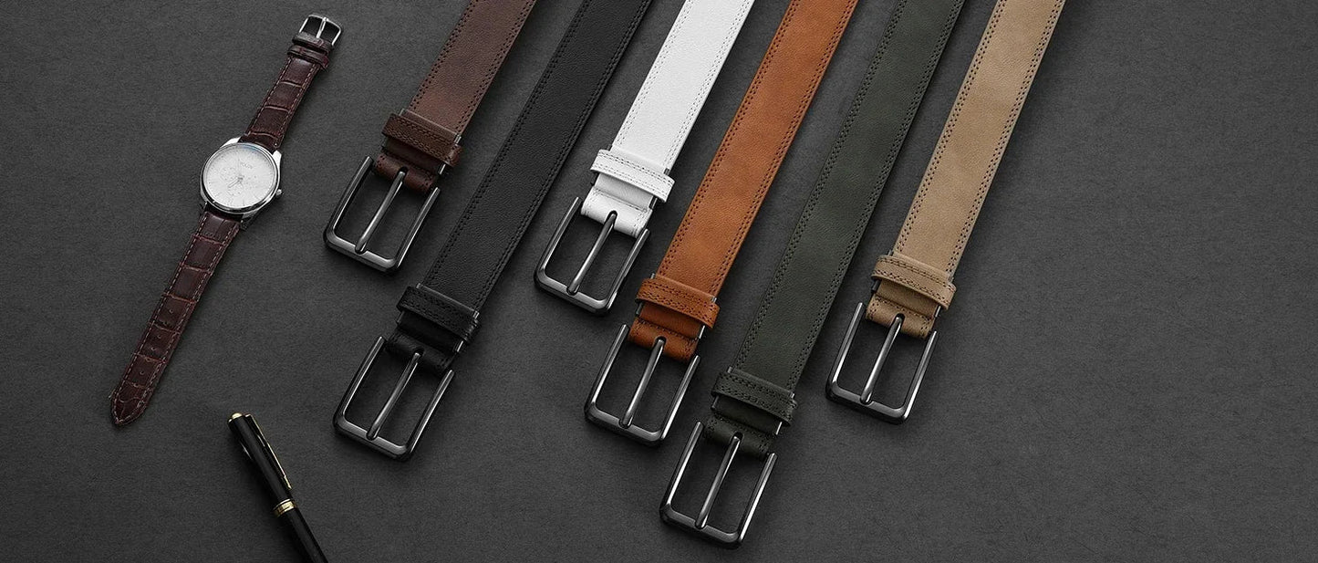 Men Belts High Quality Genuine Leather LONG Large Pin Buckle Metal Automatic Buckle Male Belts Strap Male