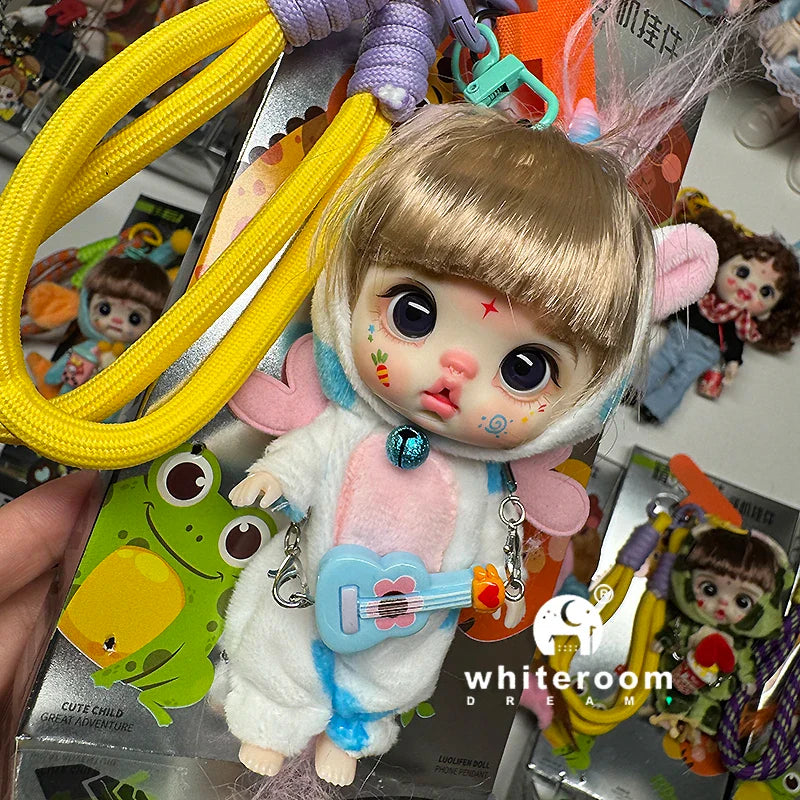 Mini Doll Dolls for girls Labbu doll pocket blyth Boy girl Doll Barbi cry Baby Rainbow Ball jointed doll Mobile phone Decoration