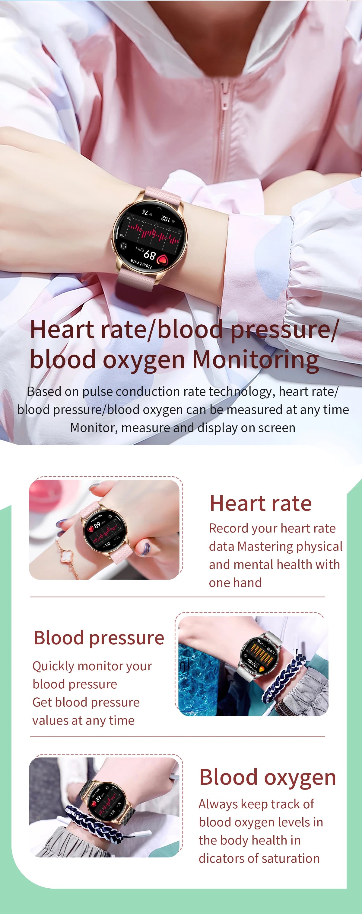 New Original Smartwatch HD 466*466 Always Show Time 1.32 AMOLED Display Call Reminder Gift Ultra Thin Women SmartWatch for Women