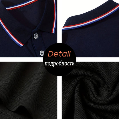 2025 Men's Summer Long Sleeve Lapel Polo Casual Breathable Comfortable Polo Shirt Solid High Quality Male T-Shirt Dropshipping