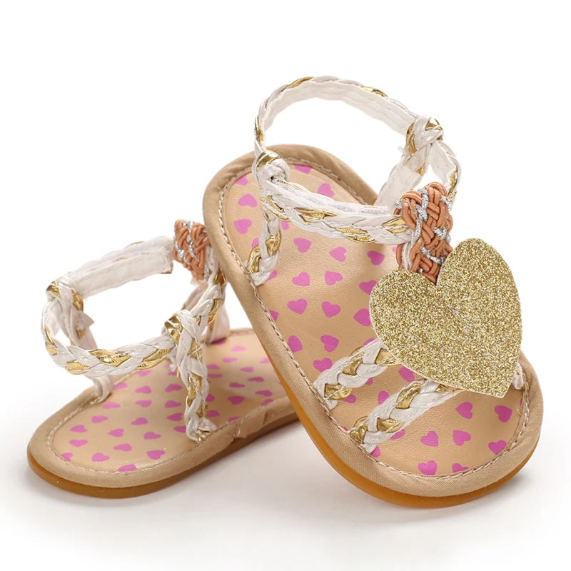 Girls Shoes Summer Casual Garden Sandals Soft Rubber Sole Non-Slip Toddler Shoes