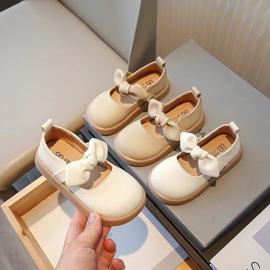 Girls Leather Shoes Spring Autumn Baby Girls Bow Fashion Princess