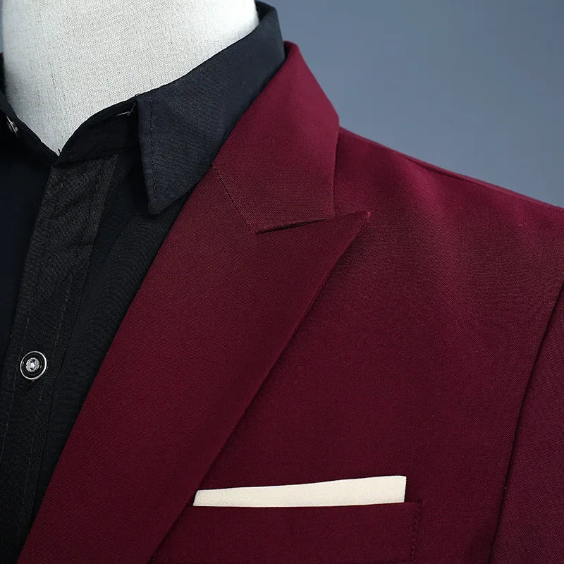 Prom Suits for Men: Navy Blue Men Suits High Quality Business Outfits 2 Piece