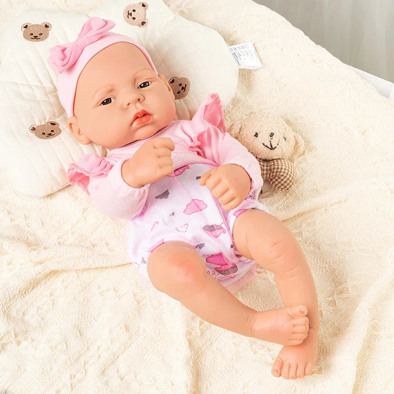 15.75inch 40cm Reborn Dolls Baby  Dolls Toys Girl Lifelike Reborn Dolls Full Body Vinyl Girl Doll Bebe Doll Toy Birthday Gift