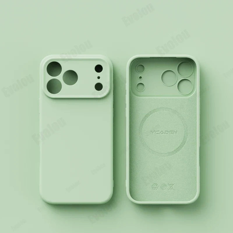 Matte Skin Liquid Silicone Case for Iphone 17 Pro Max Magnetic Magsafe Wireless Charging Candy Bumper for Iphone 17 Air 17pro