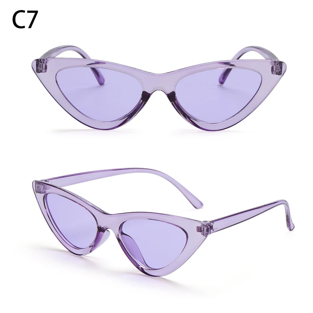 Eyewear Sun Shades Female Shades Vintage Small Triangle Sunglasses