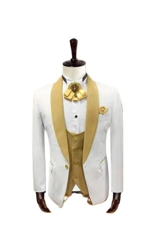 Tuxedo for Mens: Men's Suit Slim-fit Pointy Collar One-button Wedding Tuxedo