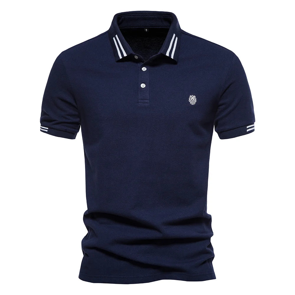 100% Cotton Men's Polo Shirts Casual Solid Color Short Sleeve Polo Shirts for Men New Summer Desinger Clothing Men