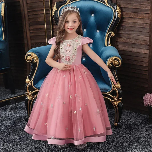 Fashion Princess Girl Dress Wedding Birthday Party Frocks Flower Girl Dresses